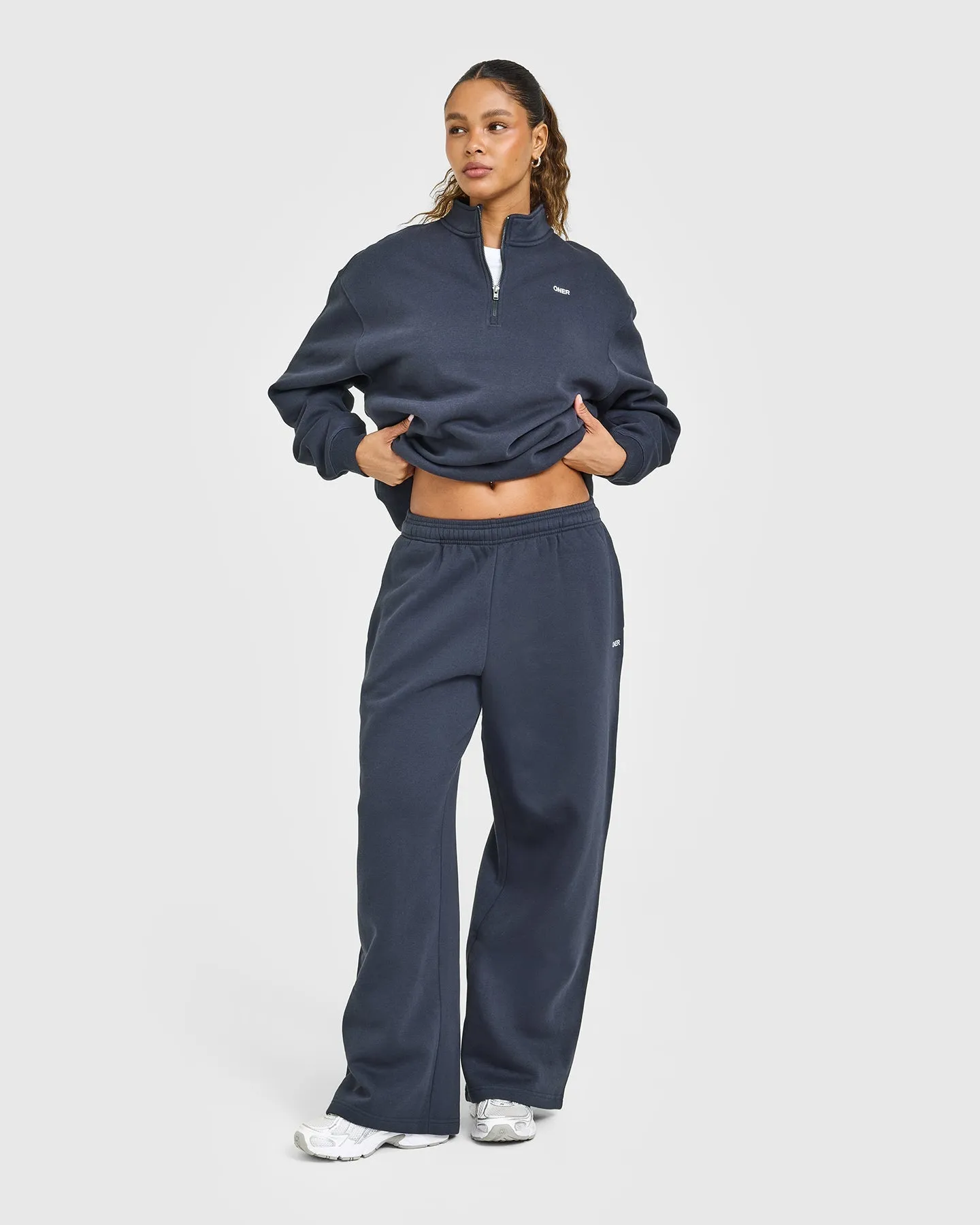 Foundations Oversized 1/4 Zip Sweatshirt | True Blue sold by Oner Active product image thumbnail 2