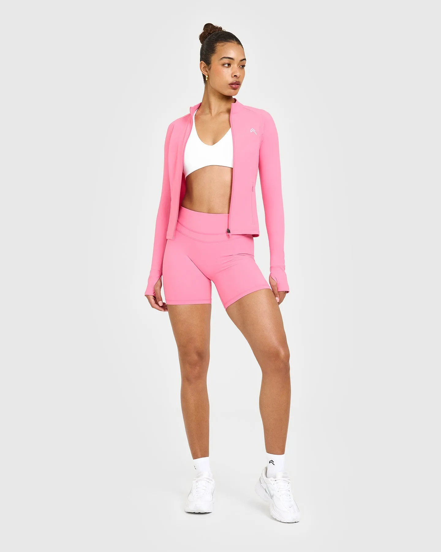 Unified High Waisted Shorts 6" | Peony Pink sold by Oner Active product image thumbnail 3