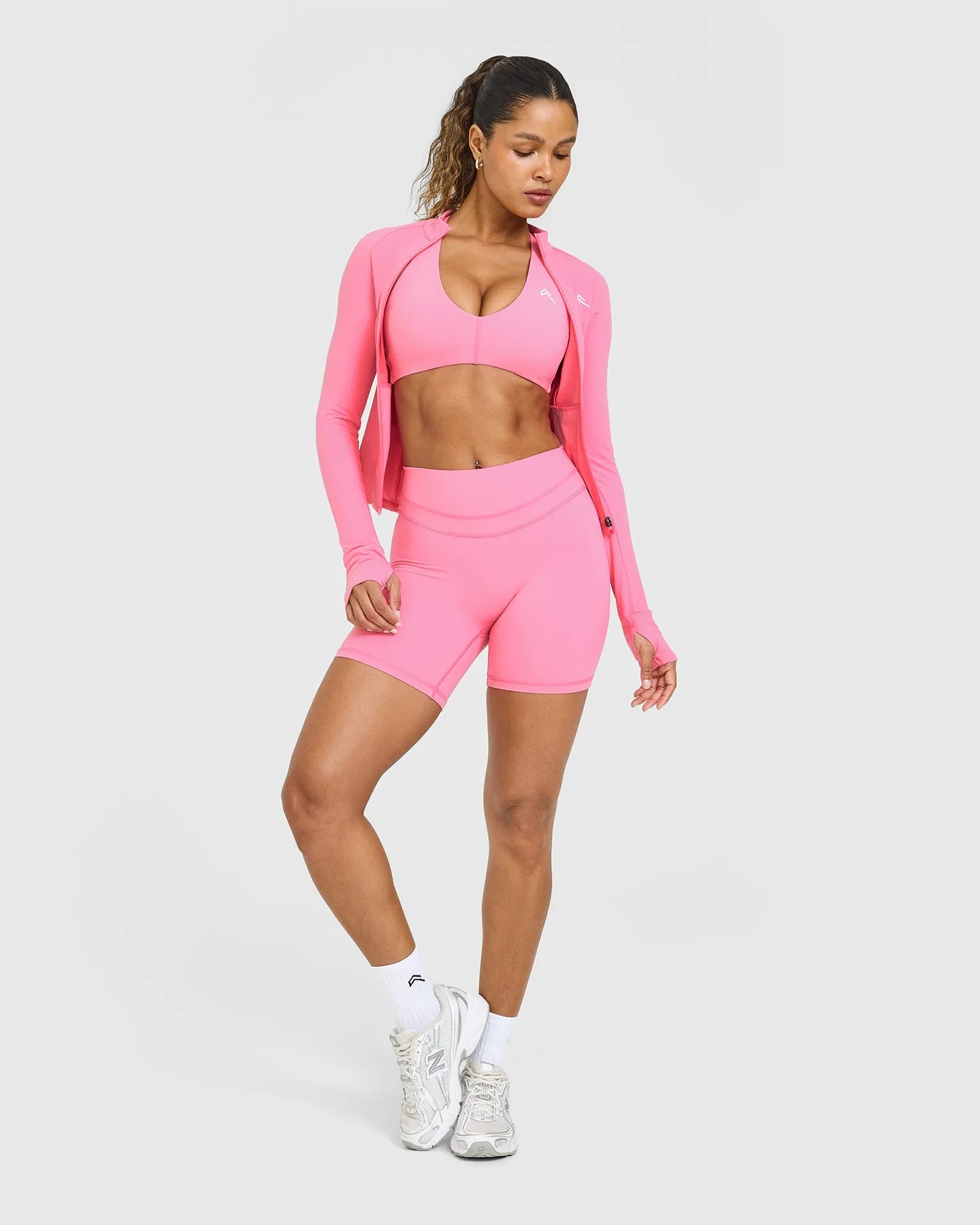 Unified Micro Bralette White Logo | Peony Pink sold by Oner Active product image thumbnail 2