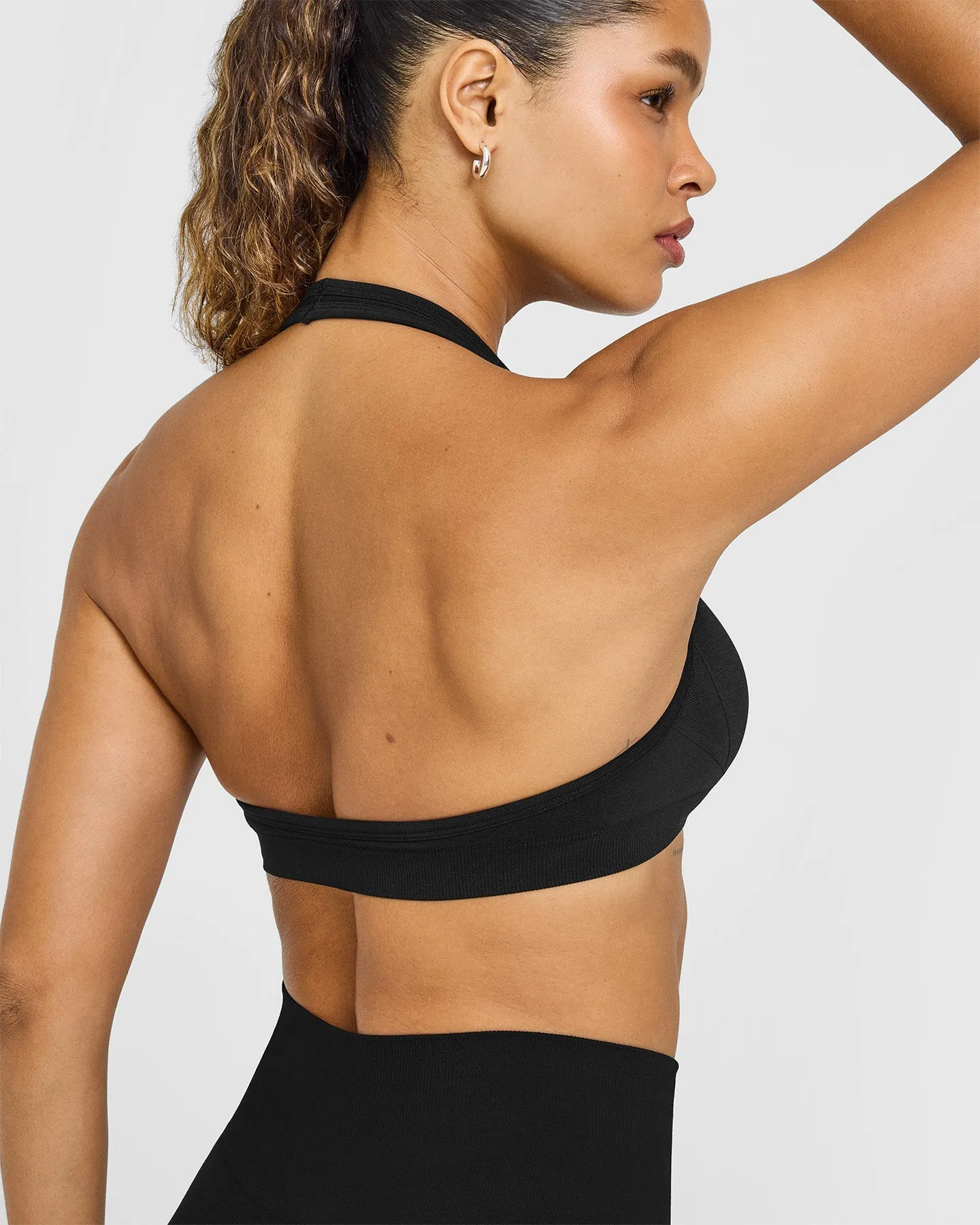Effortless Seamless Halter Neck Sports Bra | Black sold by Oner Active product image thumbnail 4