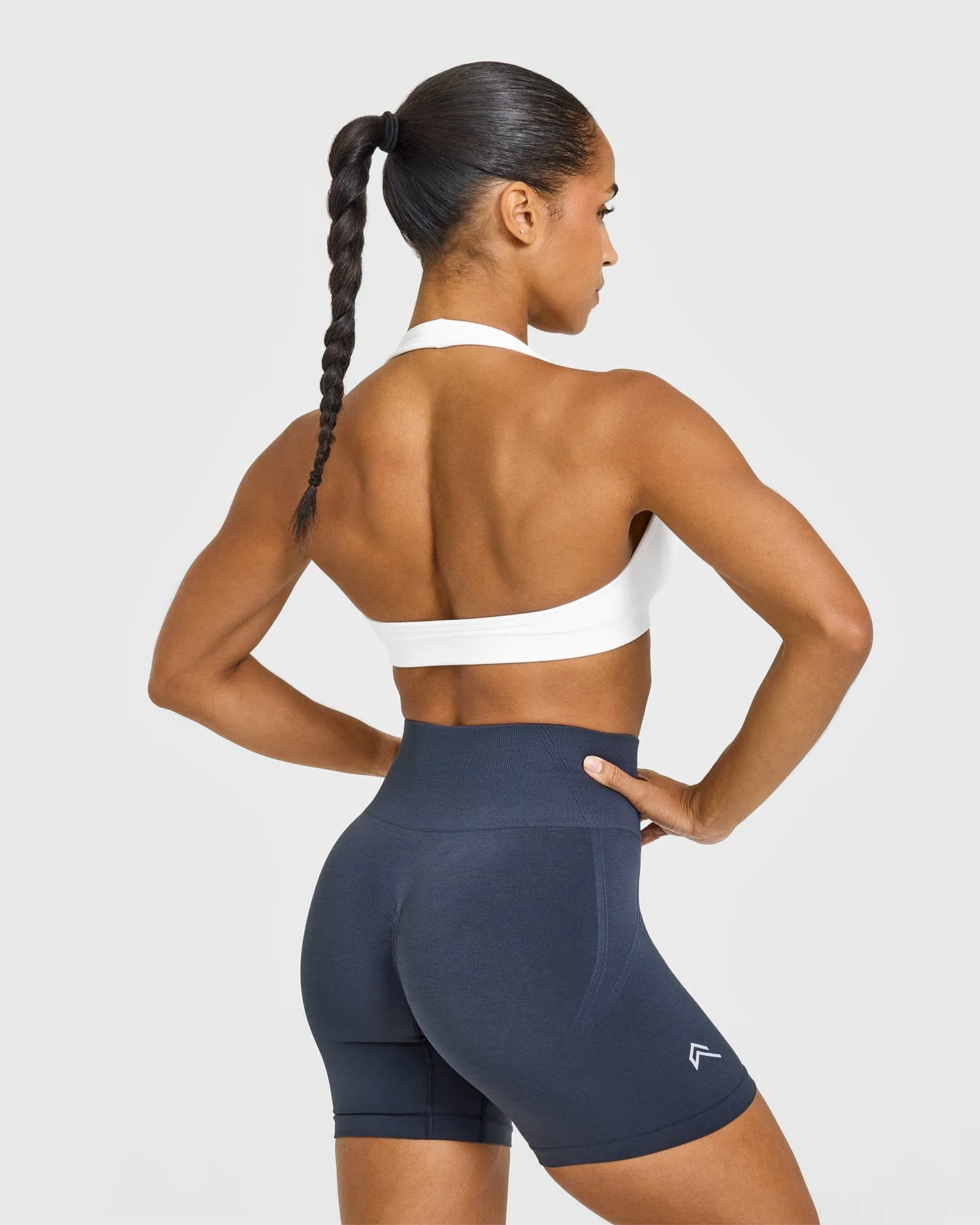 Effortless Seamless Halter Neck Sports Bra | White sold by Oner Active product image thumbnail 2
