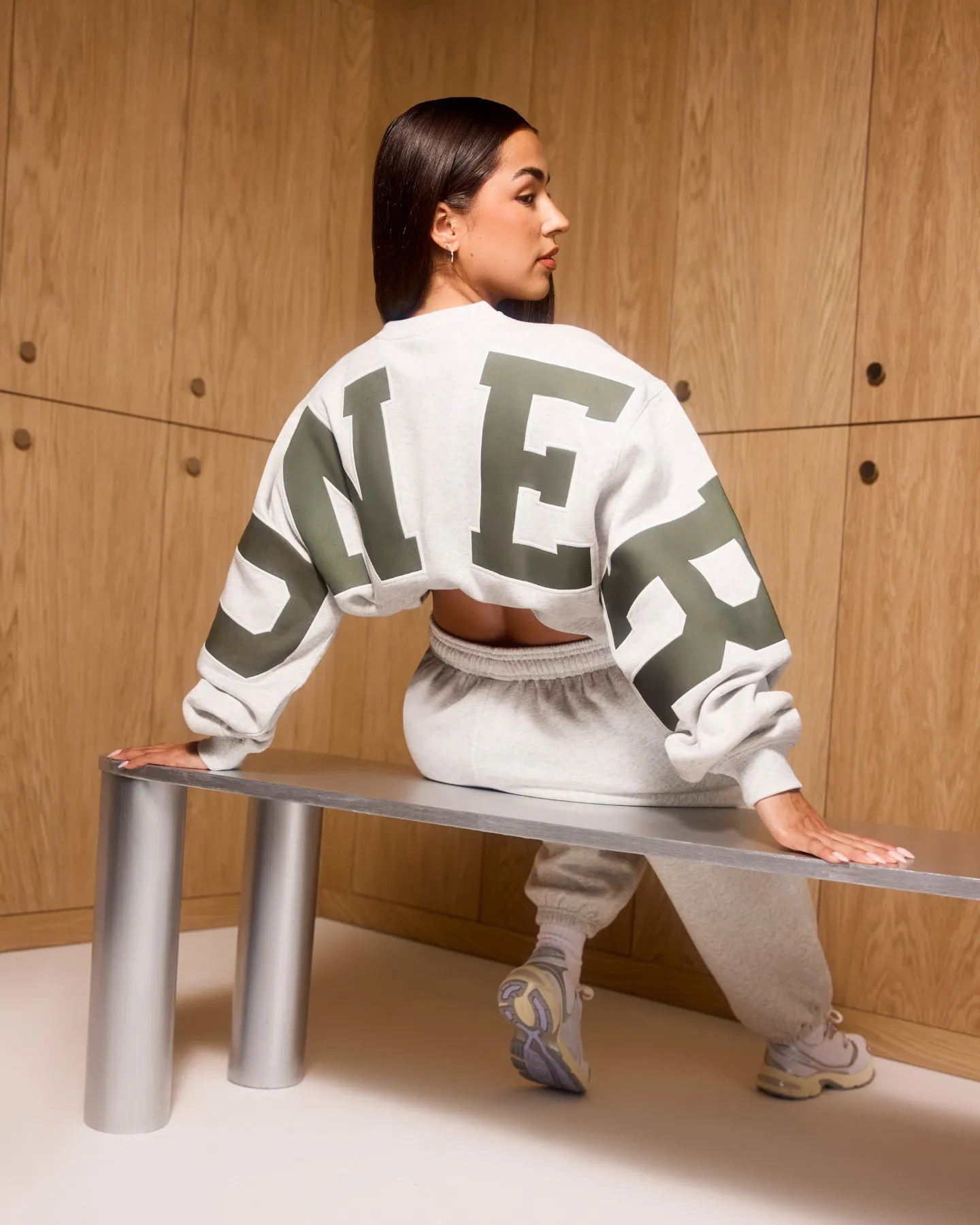 Foundations Oversized Oner Crew Neck Sweatshirt | Light Grey Marl sold by Oner Active