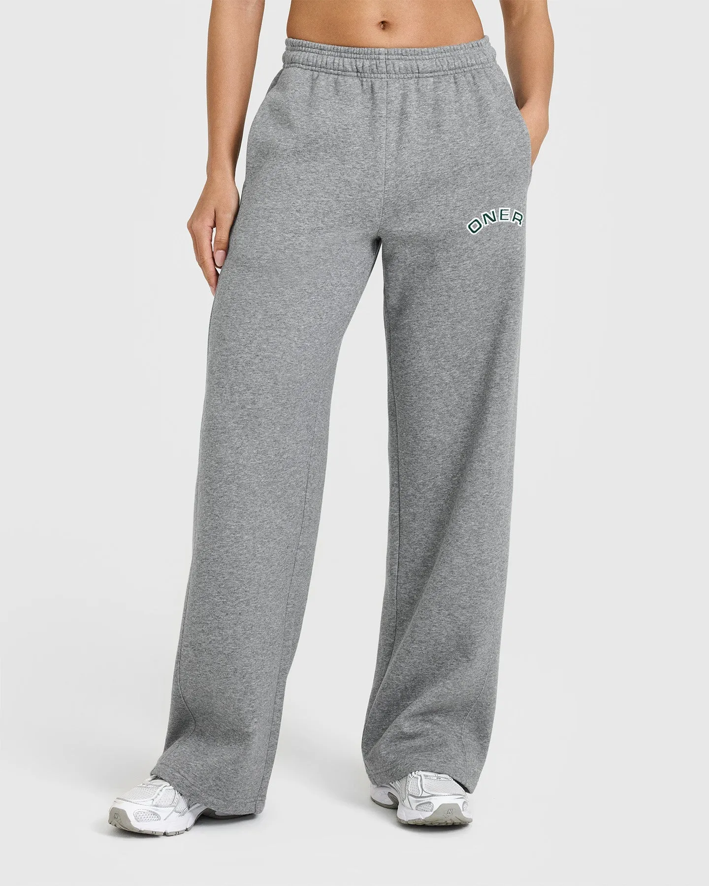 Foundations Straight Leg Joggers with Graphic | Charcoal Marl sold by Oner Active