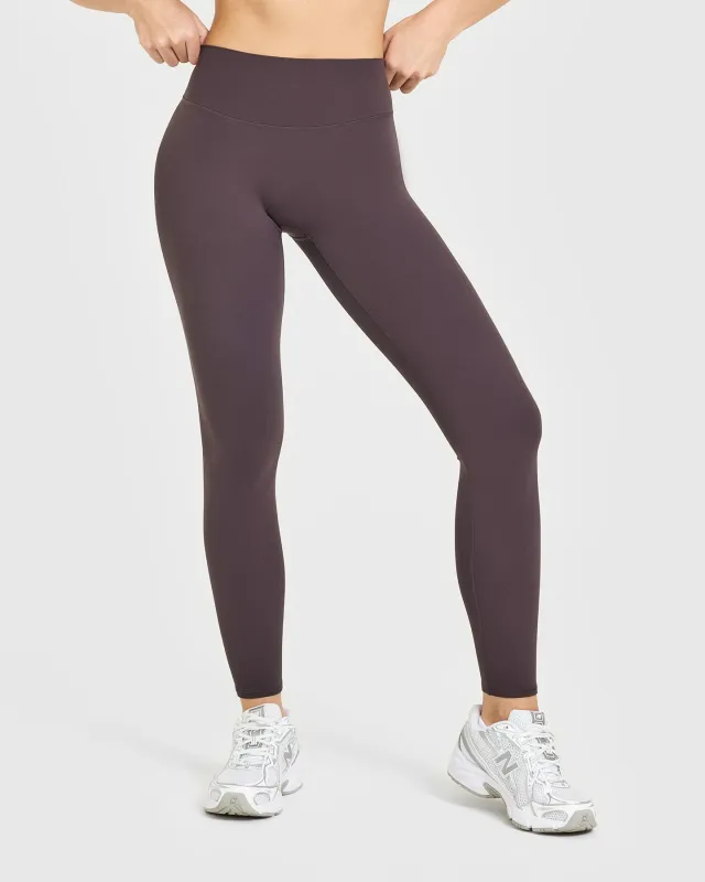 SoftMotion™ High Waisted Leggings | Dark Umber Brown sold by Oner Active