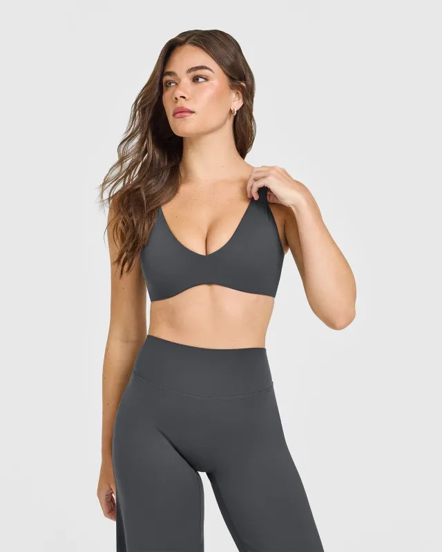 SoftMotion™ Scoop Back Bralette | Coal sold by Oner Active