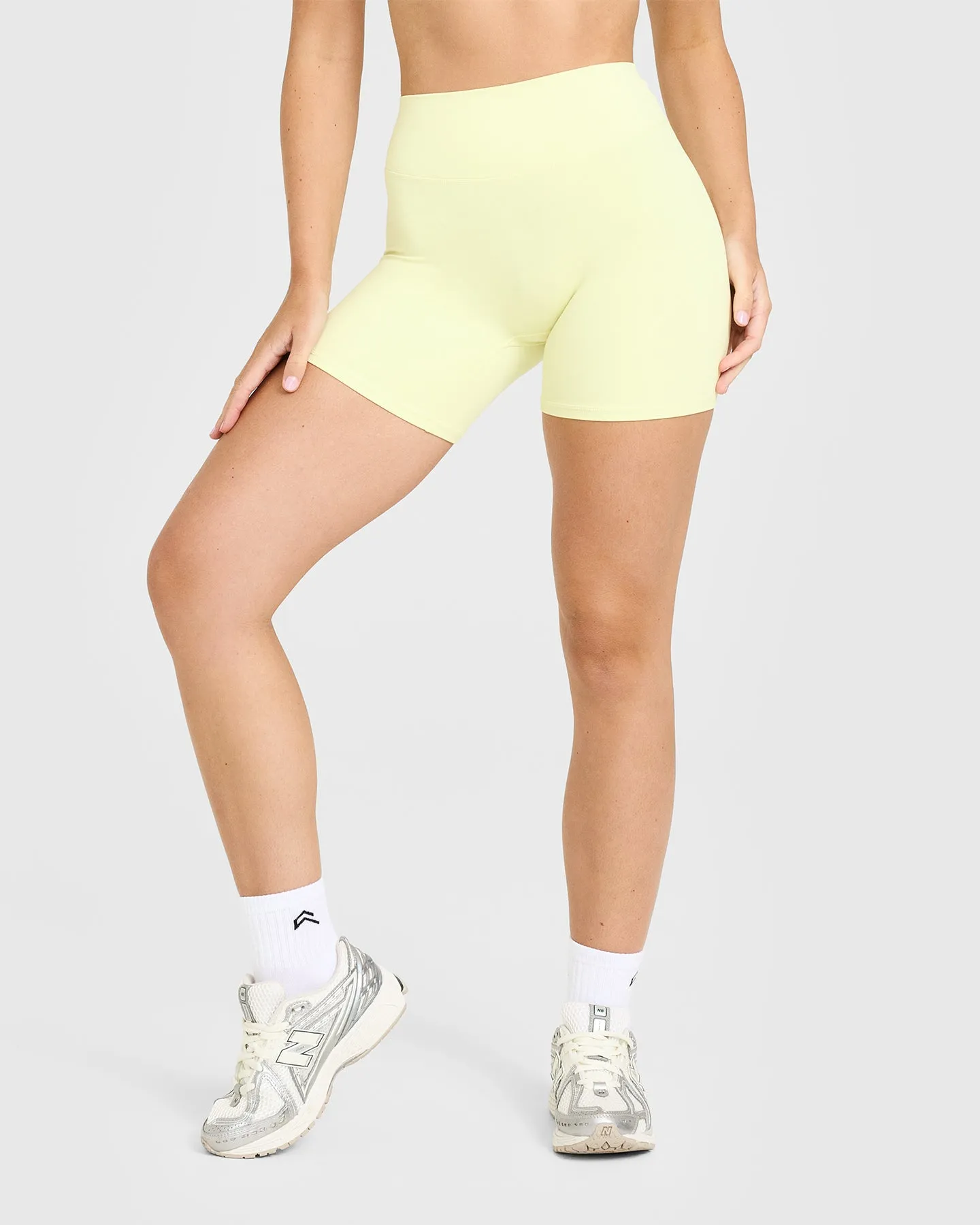 SoftMotion™ High Waisted Shorts 6" | Pastel Yellow sold by Oner Active product image thumbnail 2