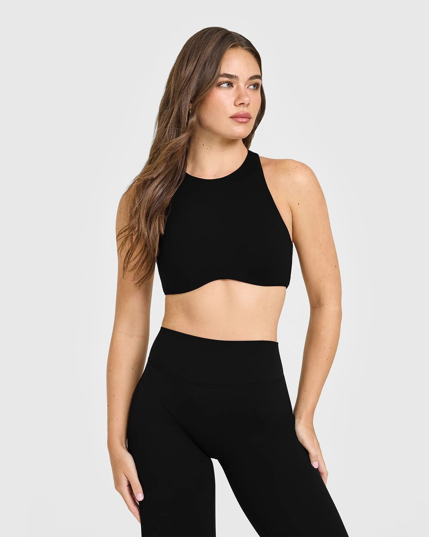 SoftMotion™ High Neck Sports Bra | Black sold by Oner Active