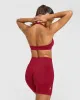 Effortless Seamless Halter Neck Sports Bra | Claret Red sold by Oner Active