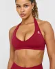 Effortless Seamless Halter Neck Sports Bra | Claret Red sold by Oner Active