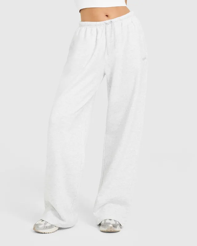 Mid Weight Relaxed Straight Leg Joggers | Light Grey Marl sold by Oner Active