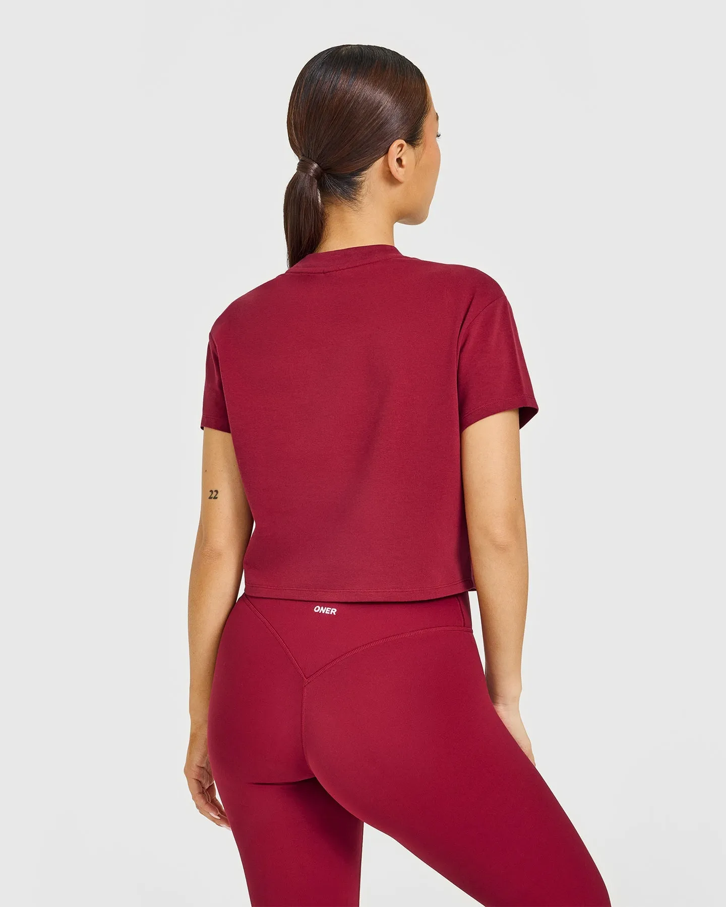 Cotton Relaxed T-Shirt | Crimson Red sold by Oner Active product image thumbnail 4