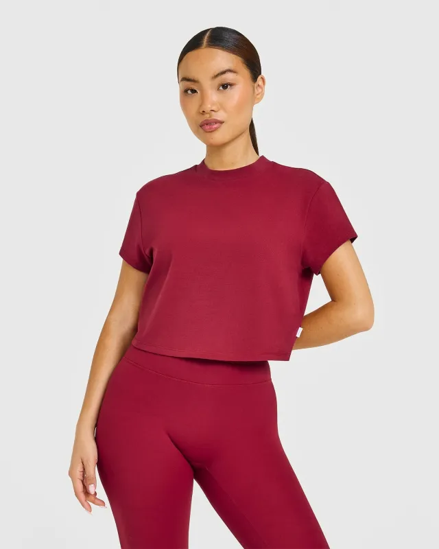 Cotton Relaxed T-Shirt | Crimson Red sold by Oner Active