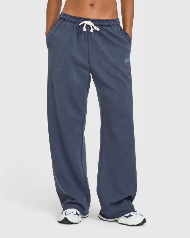 Raw Lounge Wide Leg Joggers | Washed True Blue sold by Oner Active