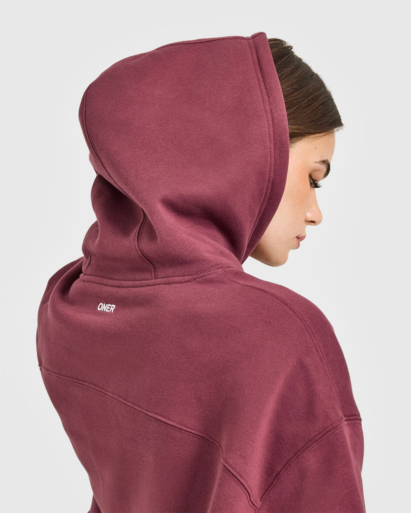 Foundations Oversized Oner 25 Hoodie | Burnt Maroon sold by Oner Active product image thumbnail 4