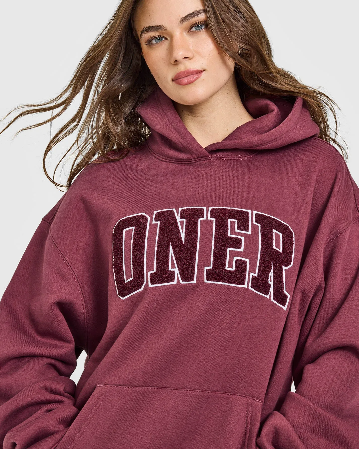 Foundations Oversized Oner 25 Hoodie | Burnt Maroon sold by Oner Active product image thumbnail 5