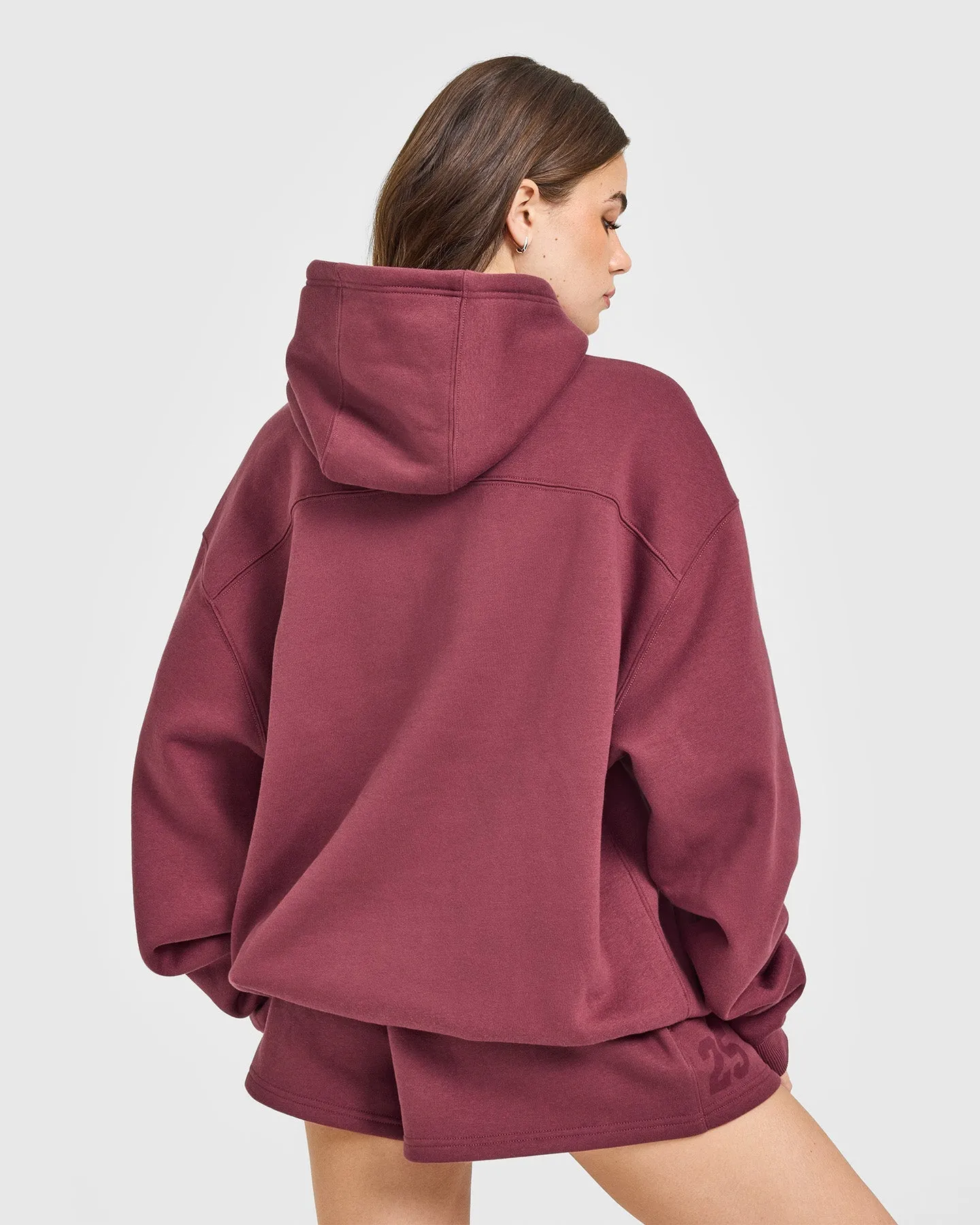 Foundations Oversized Oner 25 Hoodie | Burnt Maroon sold by Oner Active product image thumbnail 2