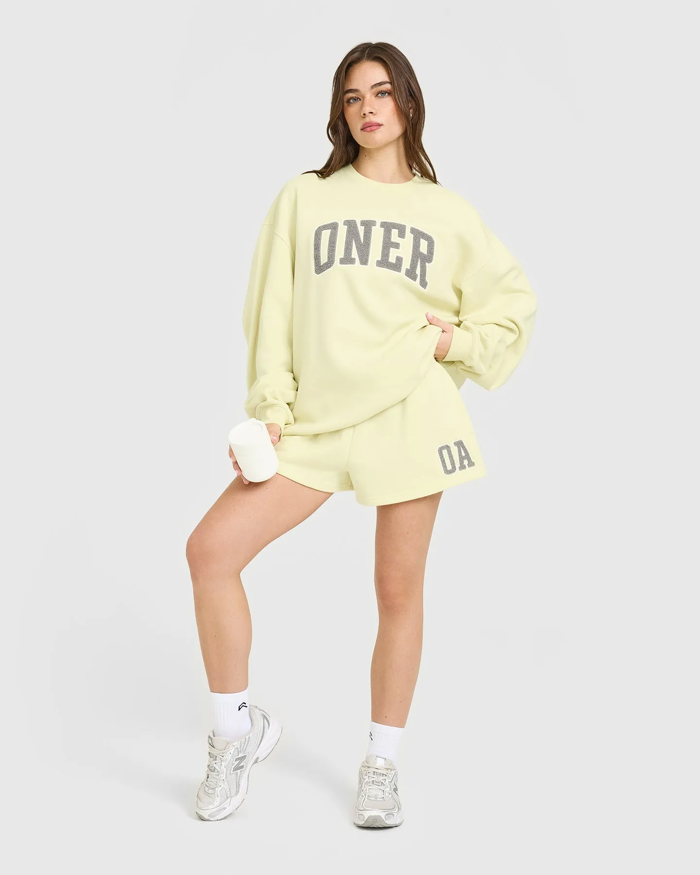 Foundations Oversized Oner 25 Sweatshirt | Pastel Yellow sold by Oner Active product image thumbnail 3