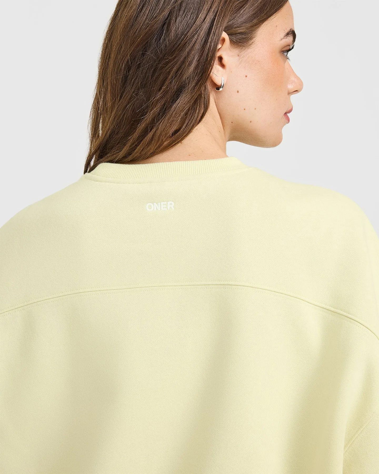 Foundations Oversized Oner 25 Sweatshirt | Pastel Yellow sold by Oner Active product image thumbnail 4