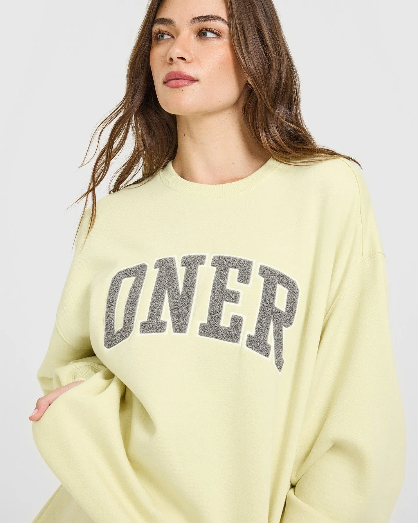 Foundations Oversized Oner 25 Sweatshirt | Pastel Yellow sold by Oner Active product image thumbnail 5