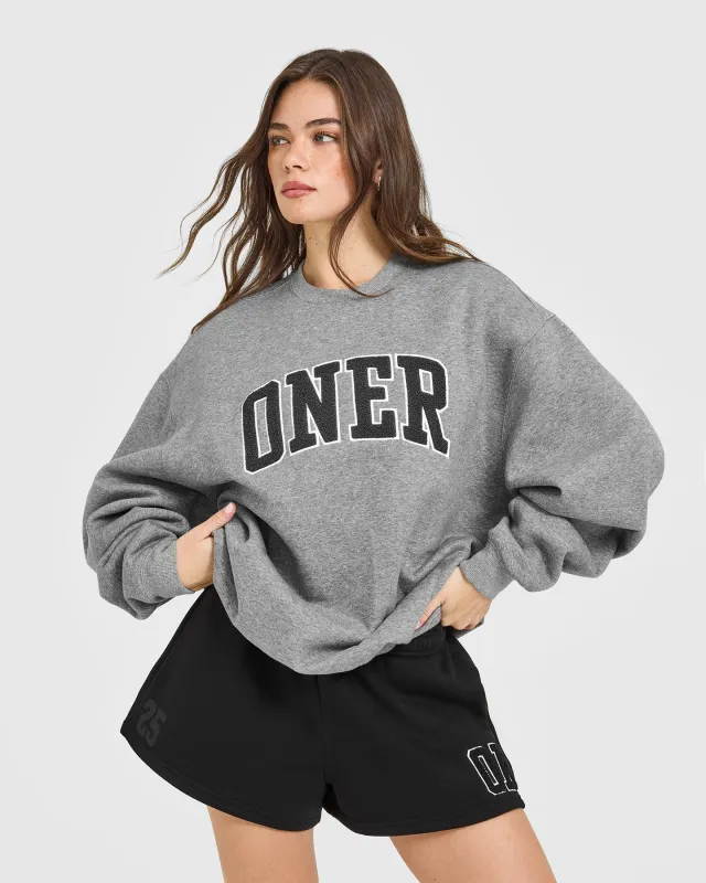 Foundations Oversized Oner 25 Sweatshirt | Charcoal Marl sold by Oner Active