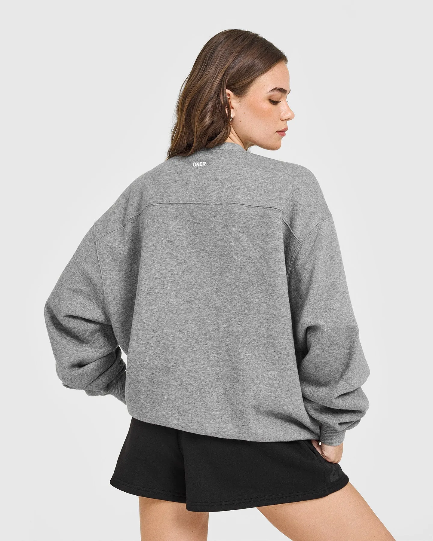 Foundations Oversized Oner 25 Sweatshirt | Charcoal Marl sold by Oner Active product image thumbnail 2