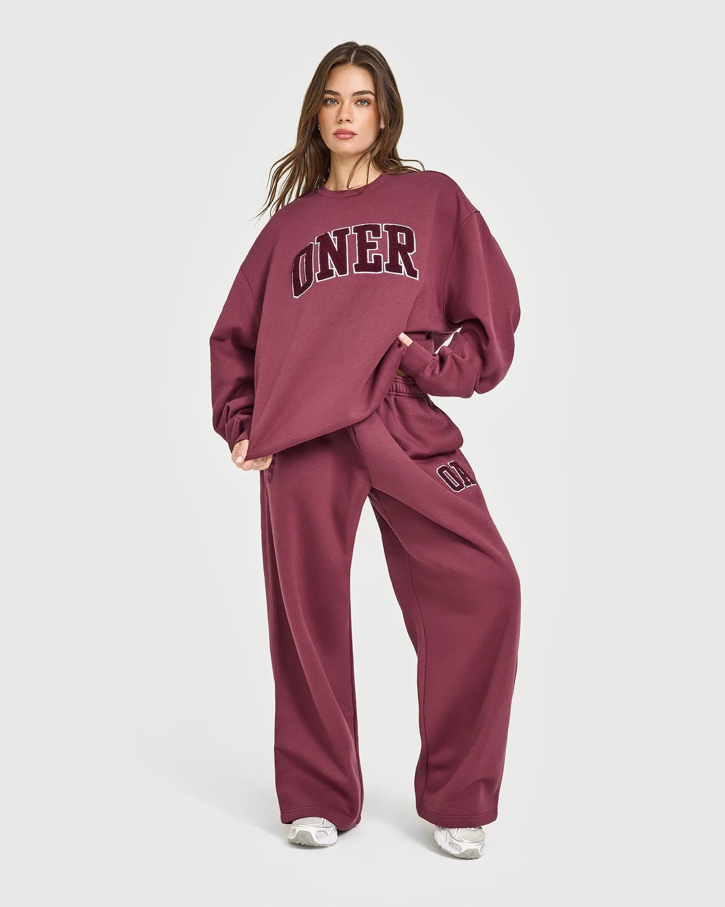 Foundations Oversized Oner 25 Sweatshirt | Burnt Maroon sold by Oner Active product image thumbnail 3