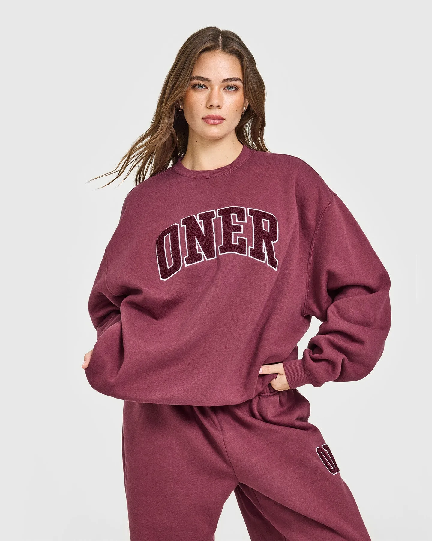 Foundations Oversized Oner 25 Sweatshirt | Burnt Maroon sold by Oner Active