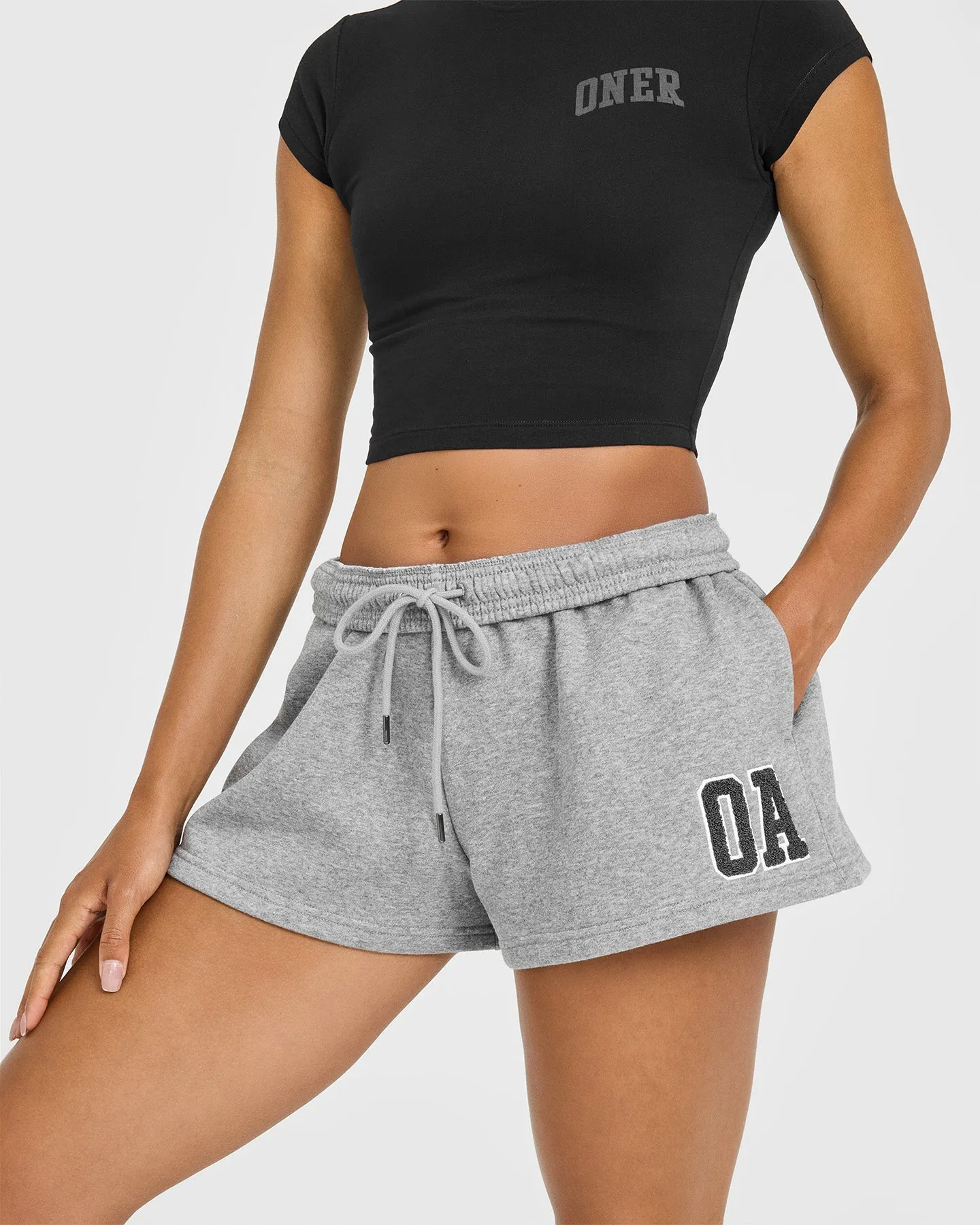 Foundations Oversized Oner 25 Shorts | Charcoal Marl sold by Oner Active product image thumbnail 4