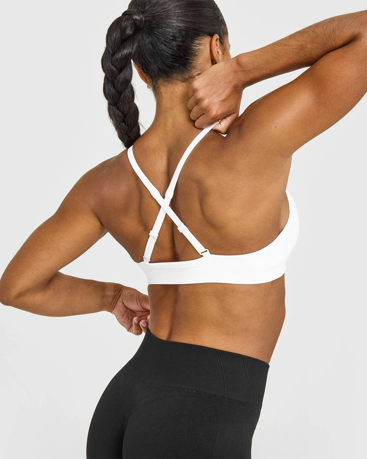 EnhanceLift™ Seamless Strappy Sports Bra | White sold by Oner Active product image thumbnail 4