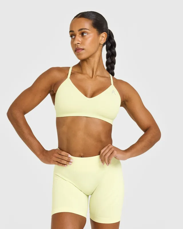 EnhanceLift™ Seamless Strappy Sports Bra | Pastel Yellow sold by Oner Active
