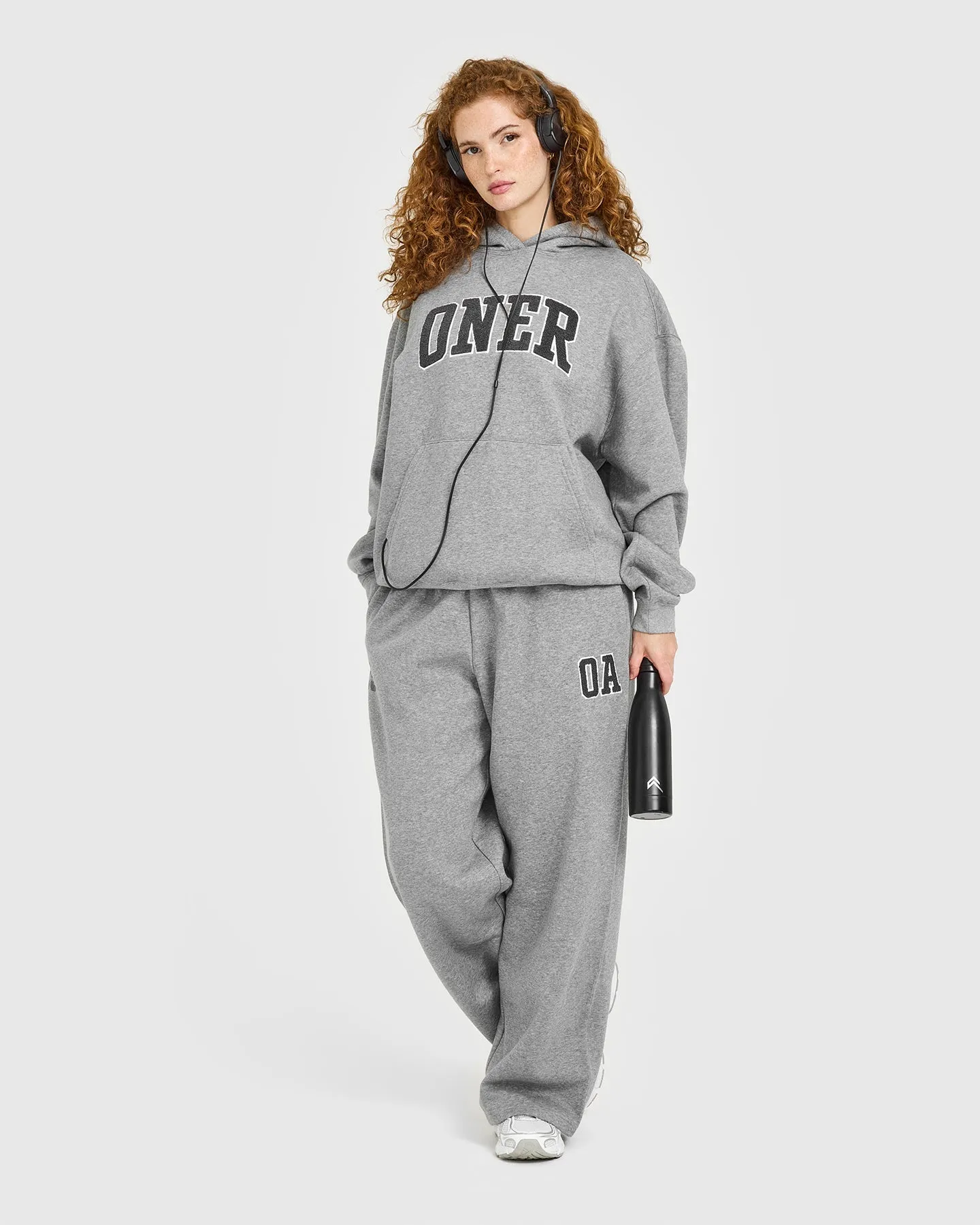 Foundations Oversized Oner 25 Straight Leg Joggers | Charcoal Marl sold by Oner Active product image thumbnail 3