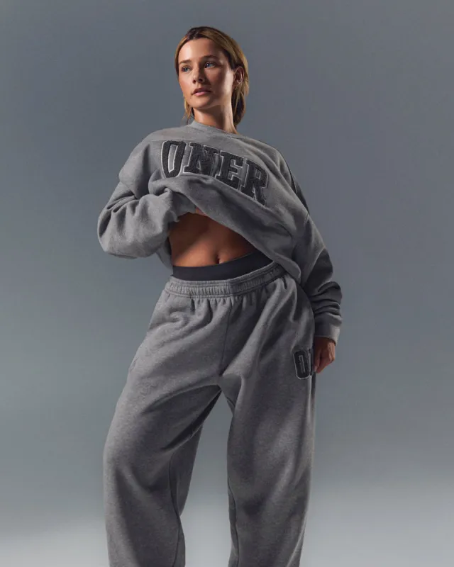 Foundations Oversized Oner 25 Straight Leg Joggers | Charcoal Marl sold by Oner Active