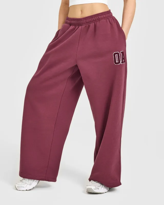 Foundations Oversized Oner 25 Straight Leg Joggers | Burnt Maroon sold by Oner Active
