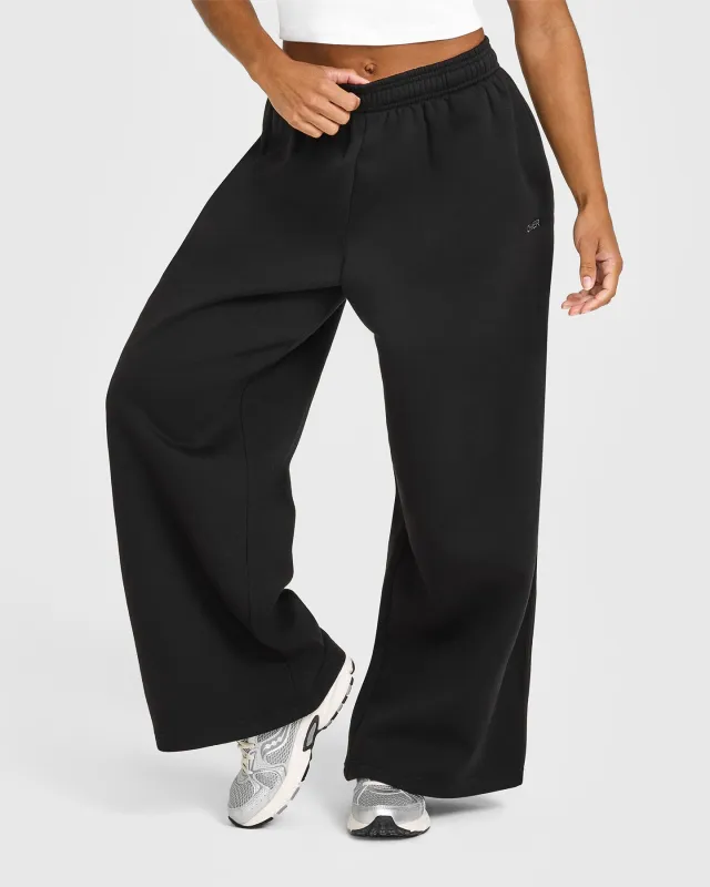 Foundations Oversized Straight Leg Joggers | Black made by Oner Active