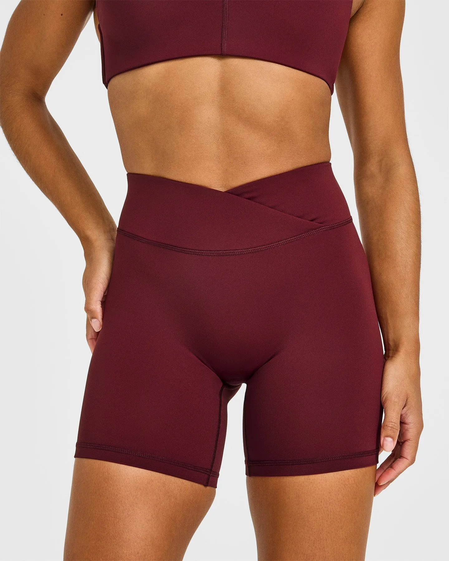 Unified Wrap Shorts White Logo 6" | Rosewood sold by Oner Active product image thumbnail 5