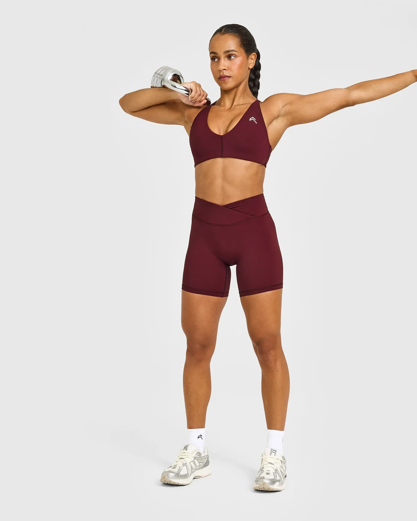 Unified Wrap Shorts White Logo 6" | Rosewood sold by Oner Active product image thumbnail 3