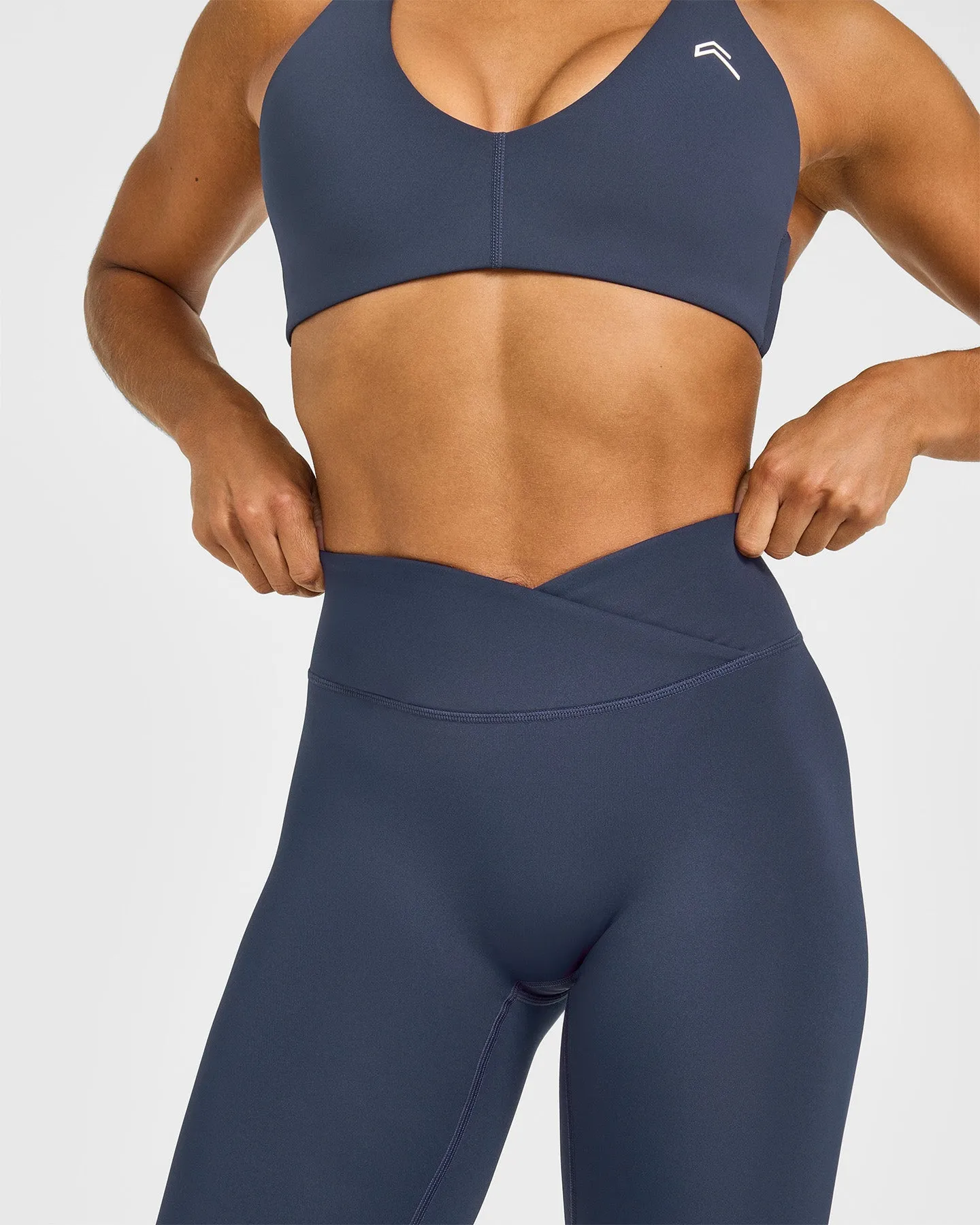 Unified Wrap Leggings White Logo | True Blue sold by Oner Active product image thumbnail 5