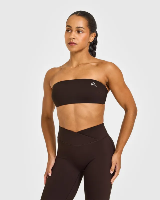 Unified Micro Bandeau Bralette | 70% Cocoa sold by Oner Active