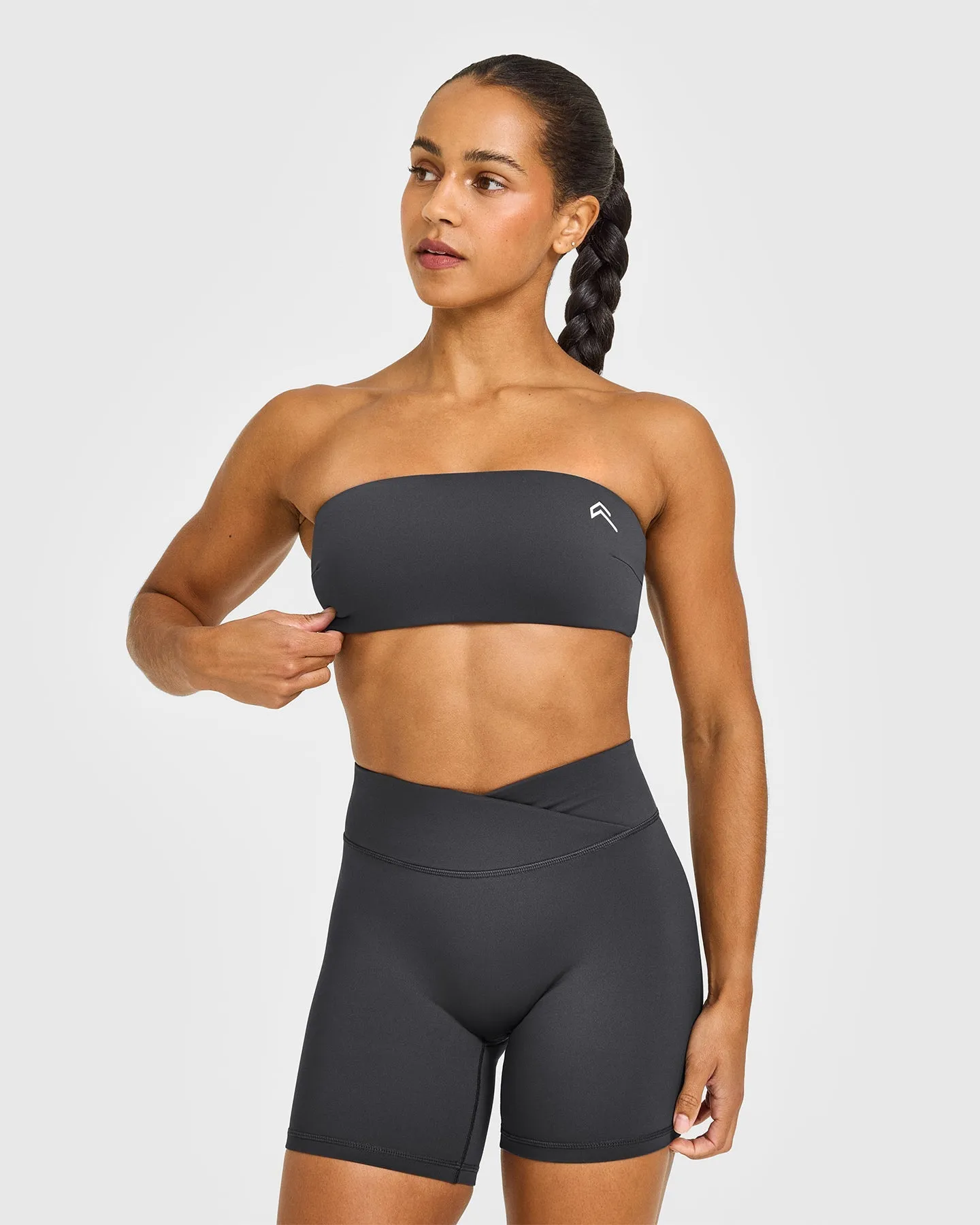 Unified Micro Bandeau Bralette | Coal sold by Oner Active