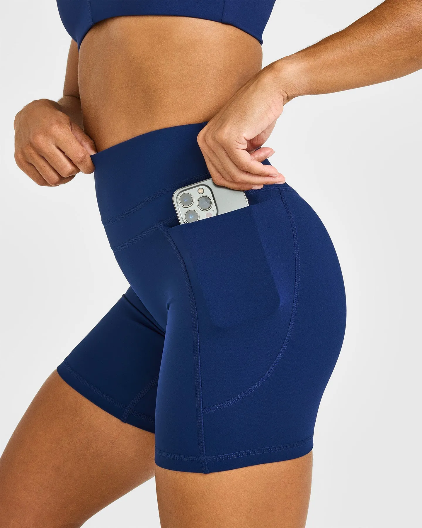 Unified High Waisted Pocket Shorts 6" | Midnight sold by Oner Active product image thumbnail 3