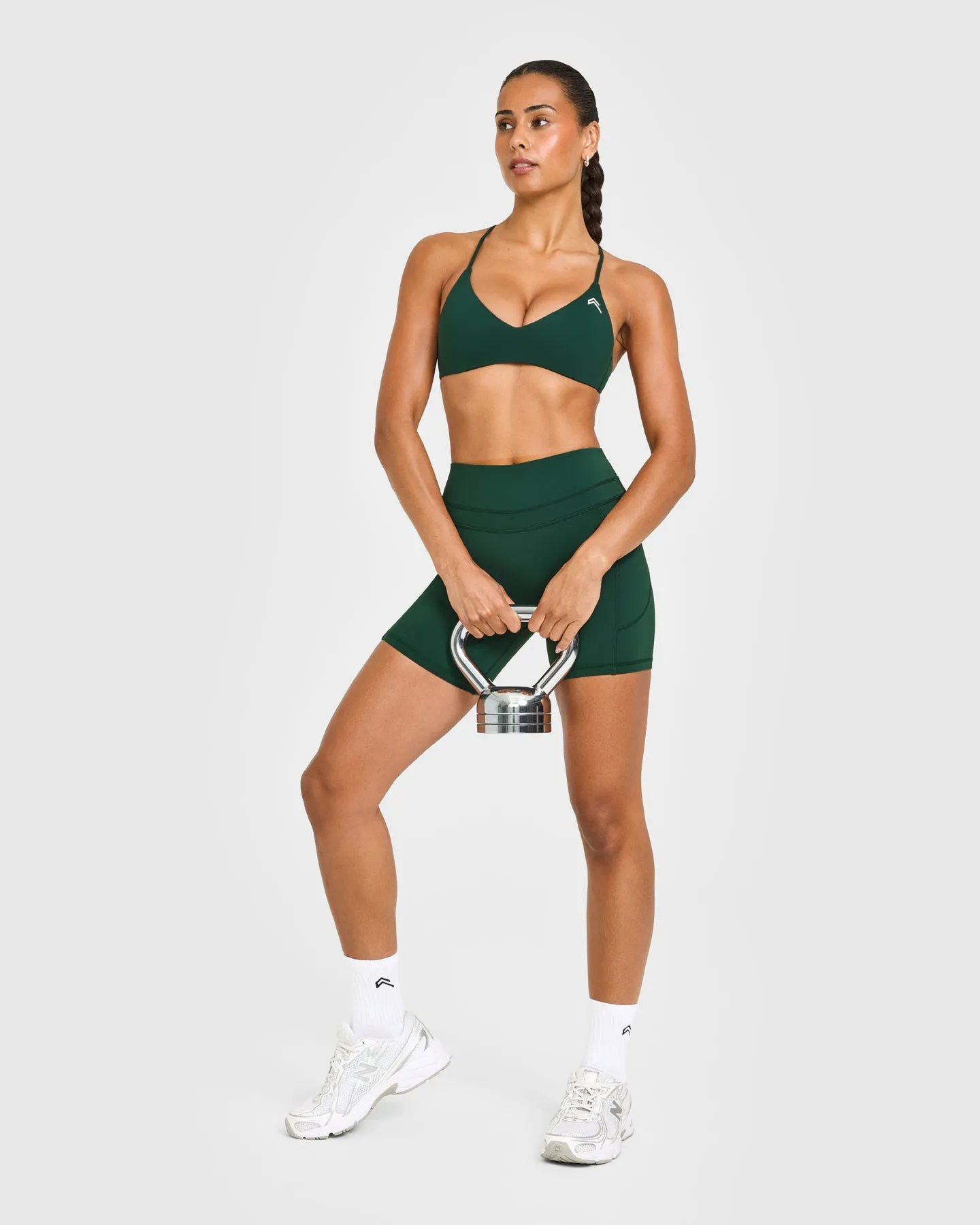 EasyLift™ Ultra Minimal Bralette with White Logo | Racing Green sold by Oner Active product image thumbnail 3