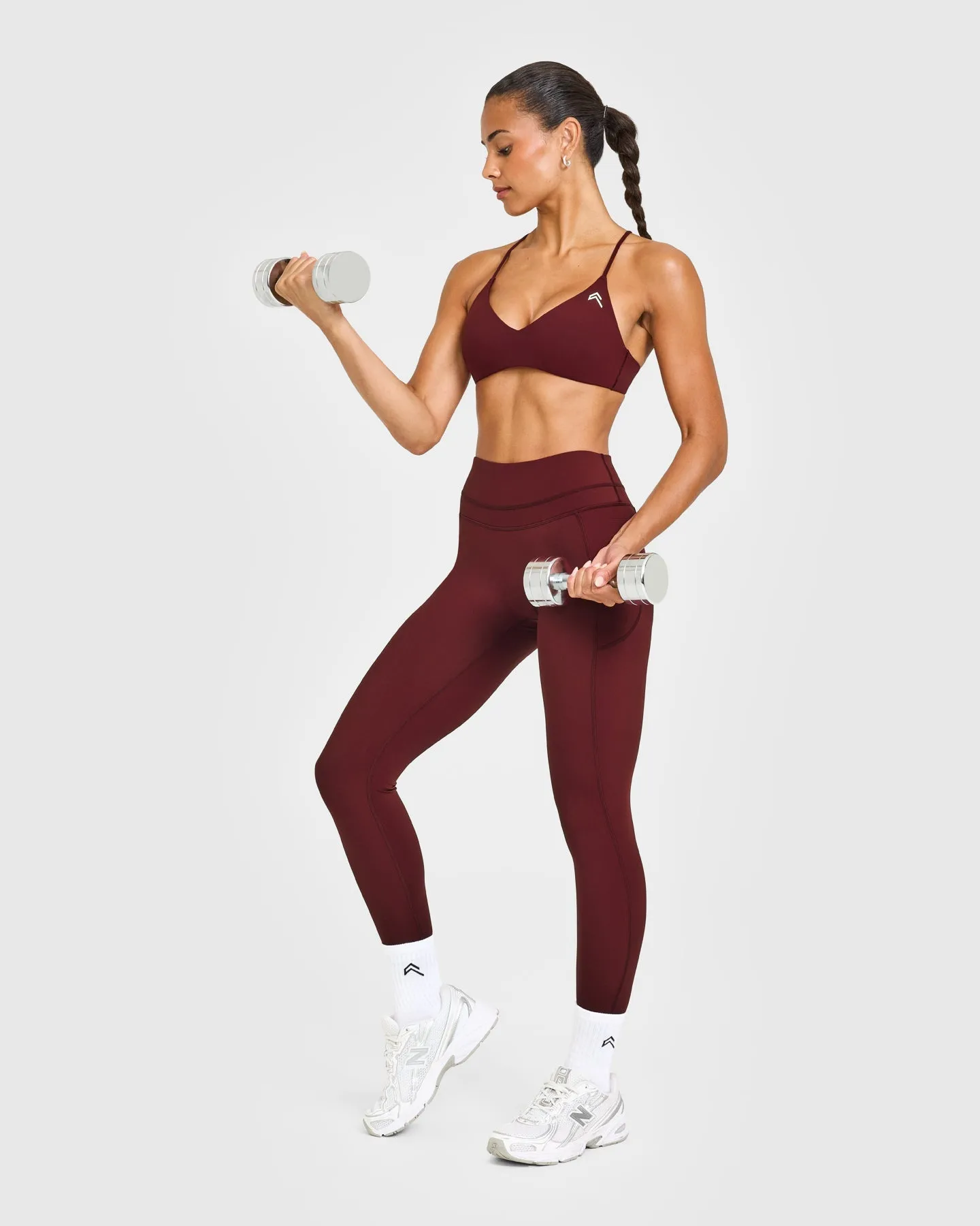 EasyLift™ Ultra Minimal Bralette with White Logo | Rosewood sold by Oner Active product image thumbnail 3