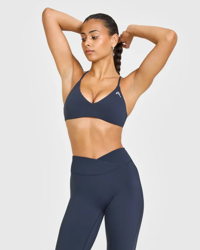 EasyLift™ Ultra Minimal Bralette with White Logo | True Blue sold by Oner Active
