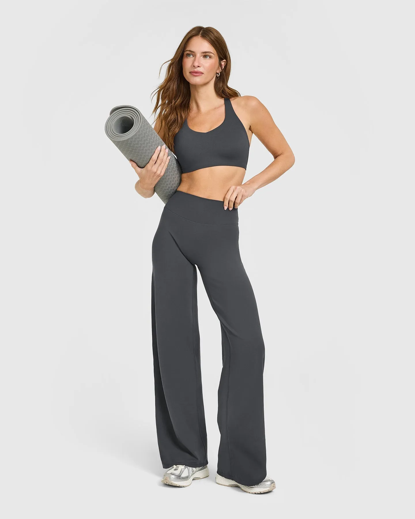 SoftMotion™ Sports Bra with White Logo | Coal sold by Oner Active product image thumbnail 3