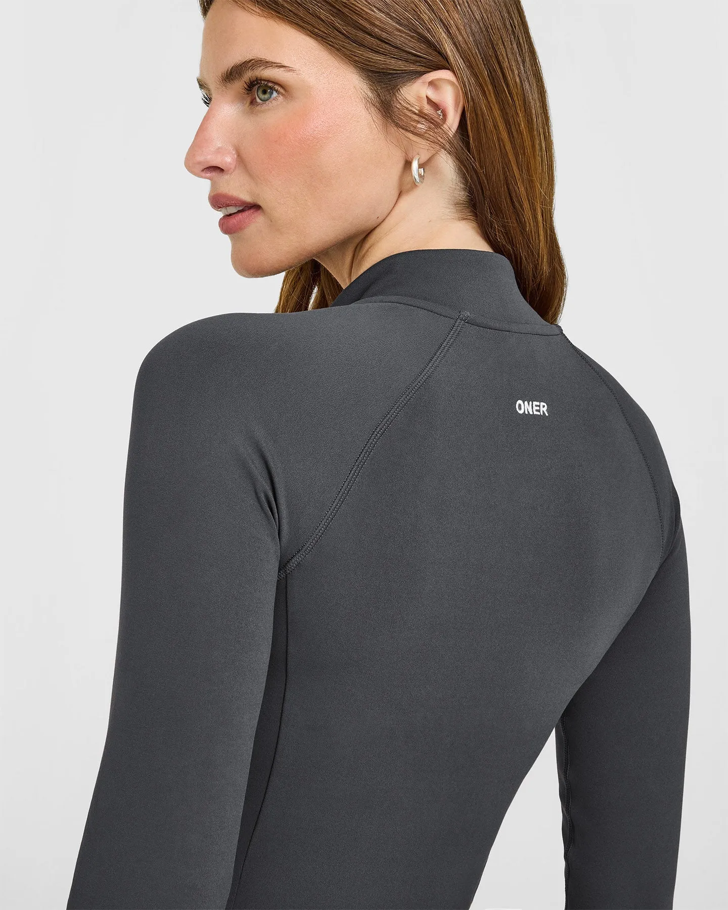 SoftMotion™ Jacket with White Logo | Coal sold by Oner Active product image thumbnail 5