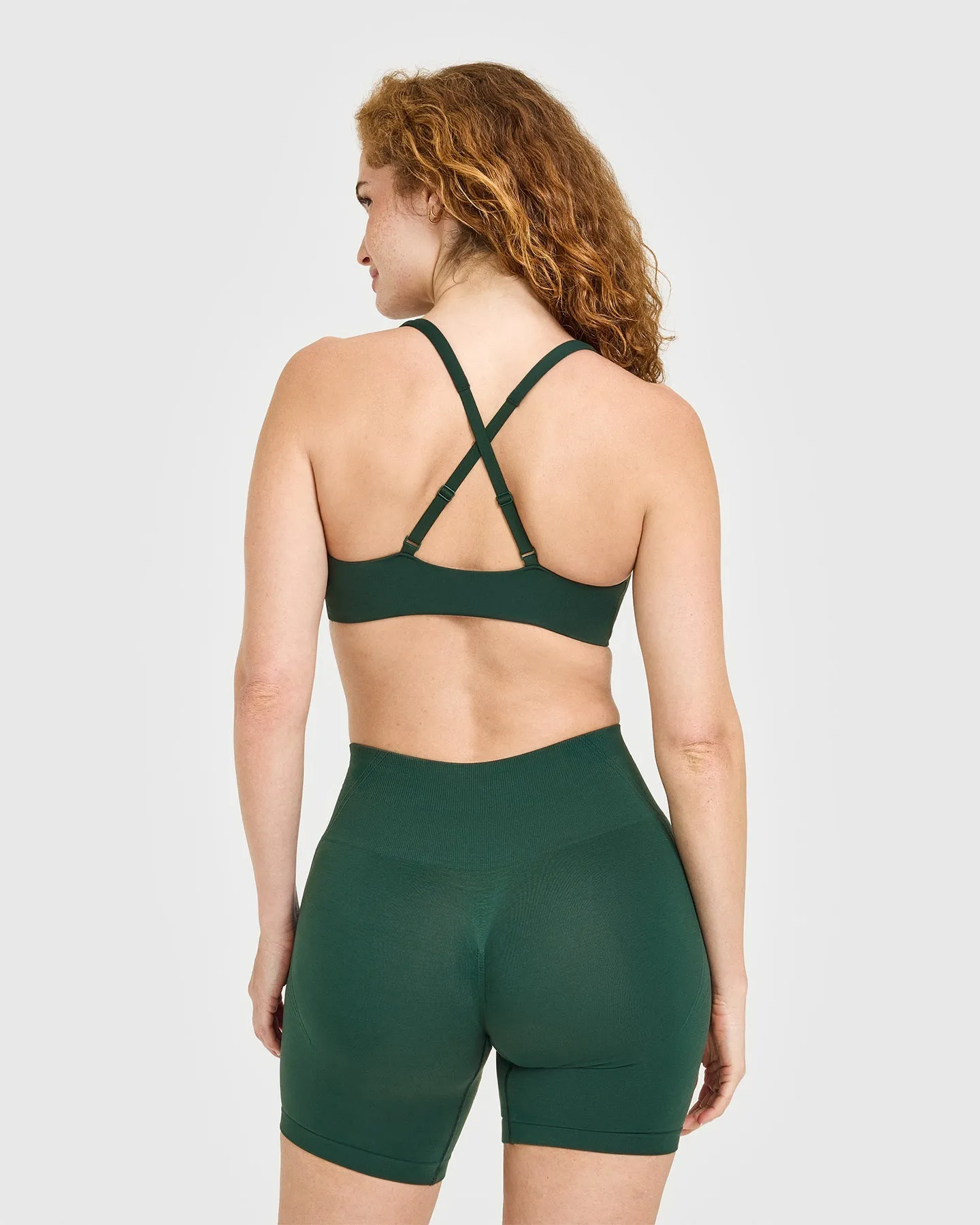 EasyLift™ Cross Back Sports Bra with White Logo | Racing Green sold by Oner Active product image thumbnail 2