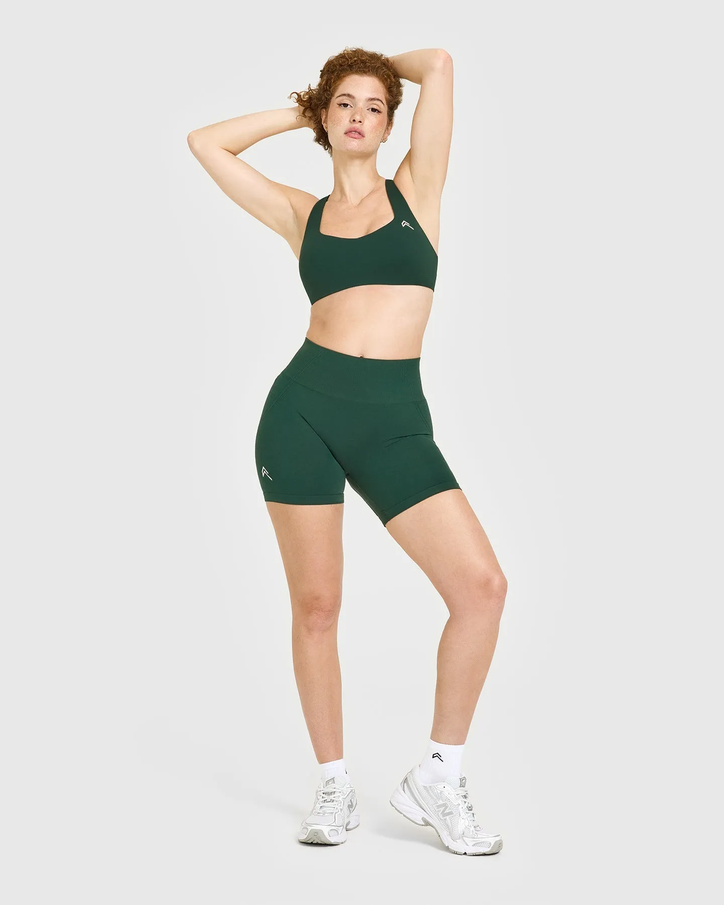 EasyLift™ Cross Back Sports Bra with White Logo | Racing Green sold by Oner Active product image thumbnail 3