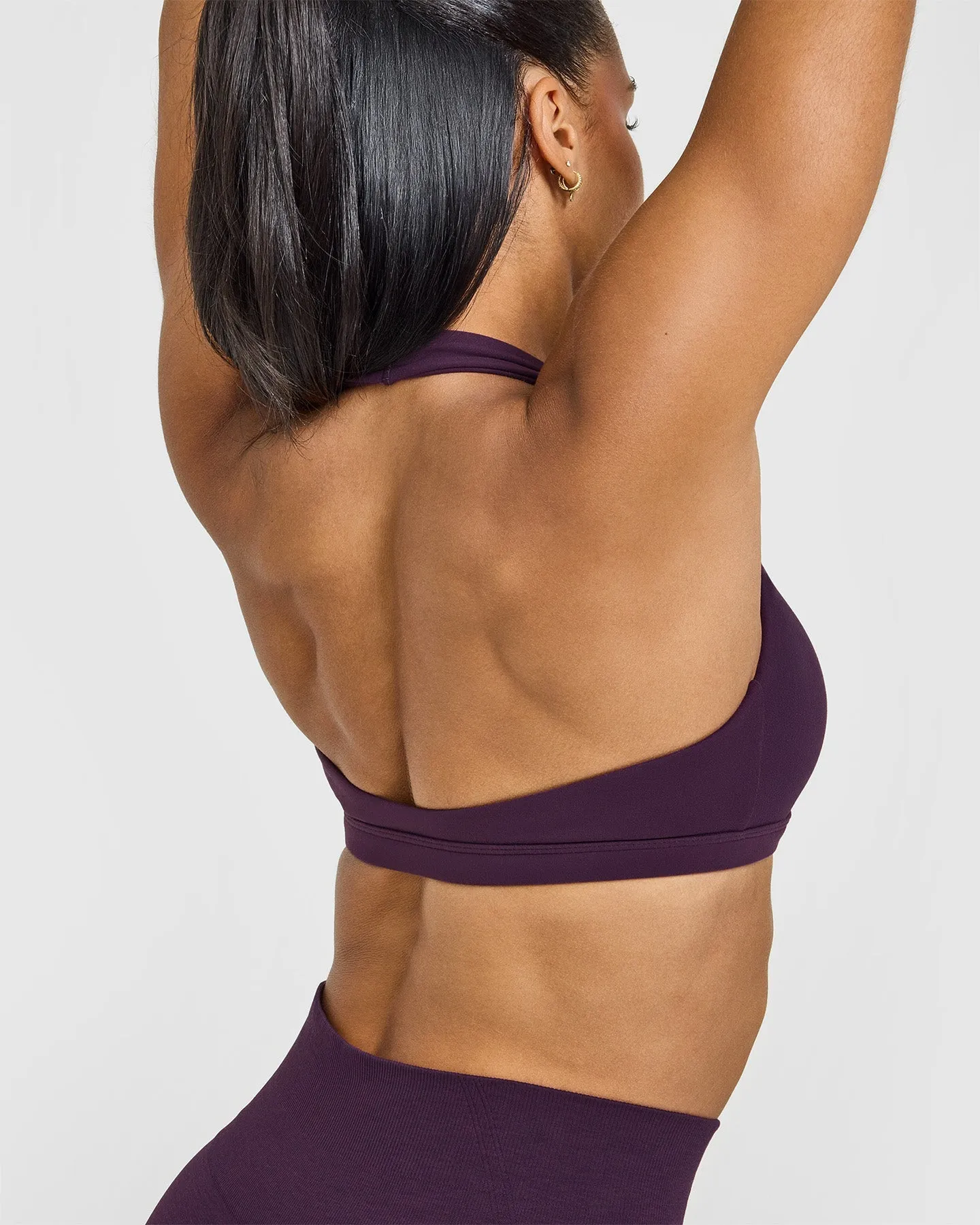 EasyLift™ Halter Bralette with White Logo | Blackberry Purple sold by Oner Active product image thumbnail 5
