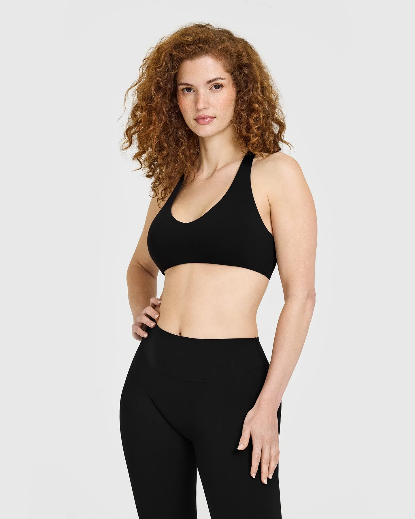 SoftMotion™ Bralette with White Logo | Black sold by Oner Active