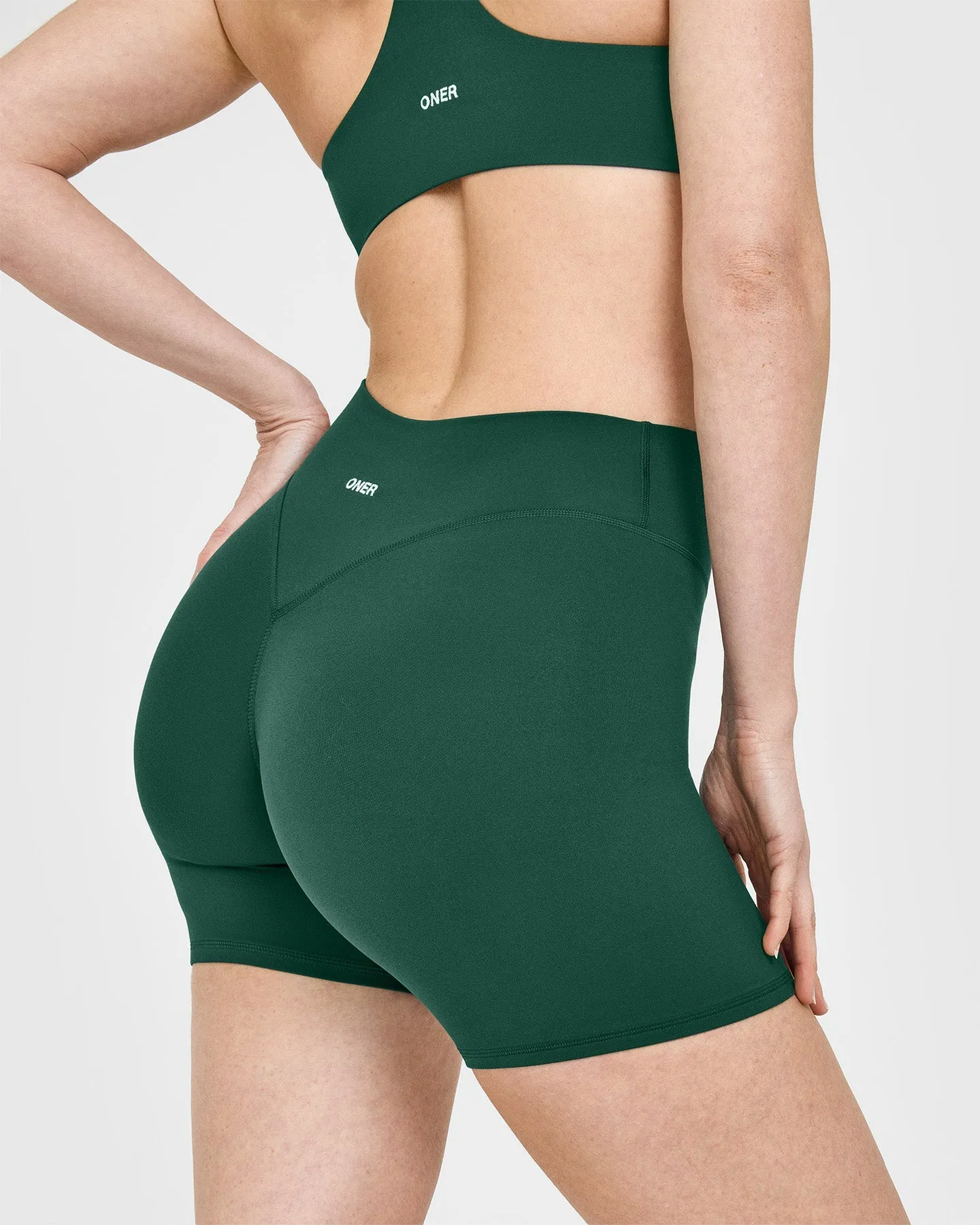 SoftMotion™ Shorts 6" with White Logo | Dark Racing Green sold by Oner Active product image thumbnail 4